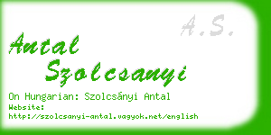 antal szolcsanyi business card